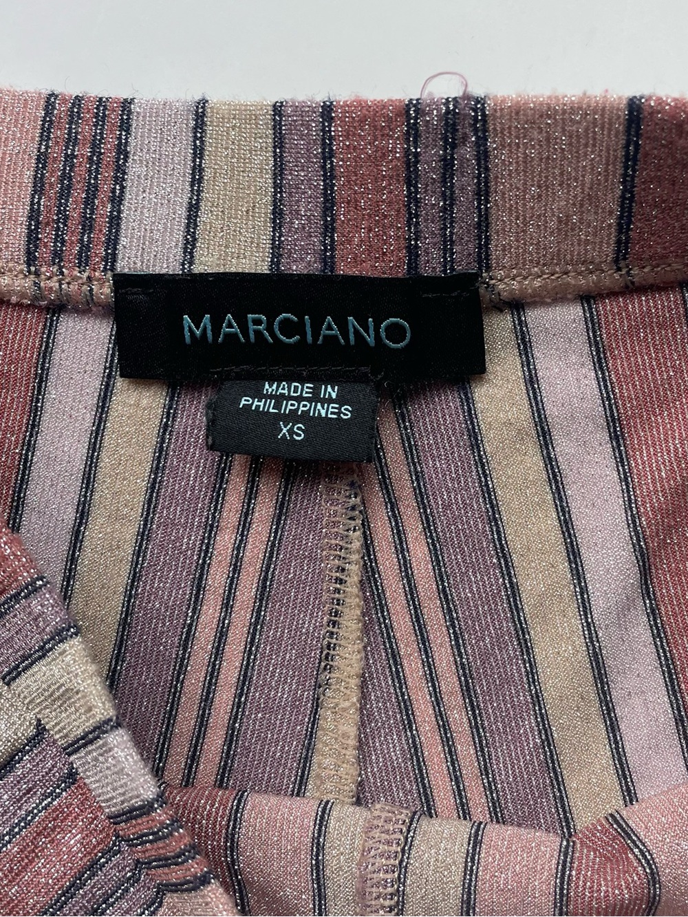 Marciano Striped Wide Leg Pants Pink Multi - Picture 7 of 8